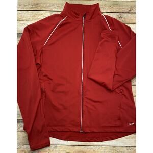 Champion Womens Size XL Dark Red Full Zip Active Jacket